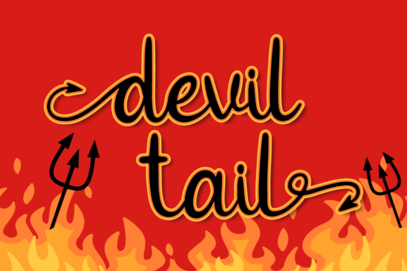 Devil Tail Font for Web Design