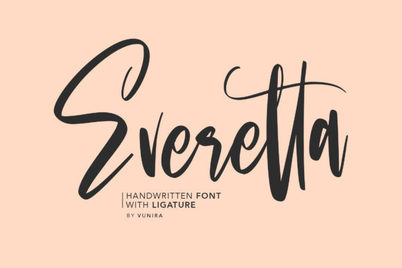 Everetta: A Stylish Handwritten Font