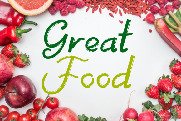 Great Food Font for Web Design