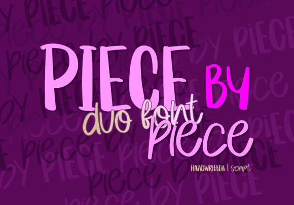 Piece by Piece Font: Handwritten Elegance