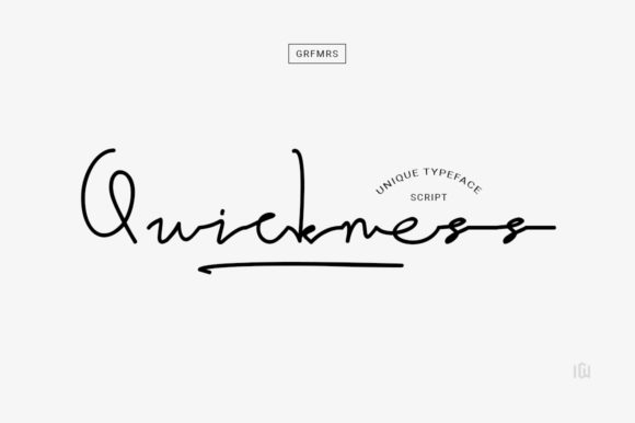 Quickness: A Stylish Handwritten Font