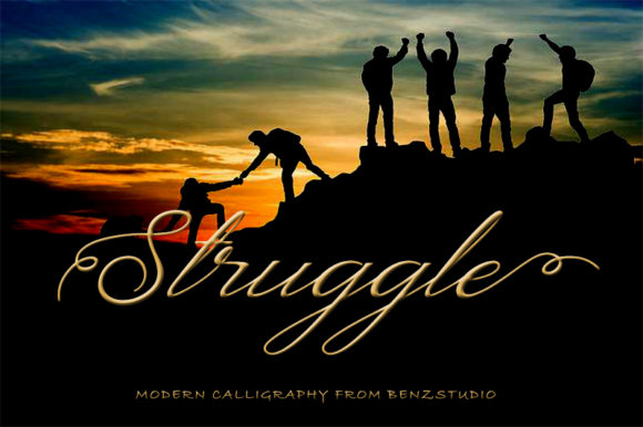 Struggle: A Handwritten Font for Elegant Design