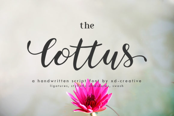The Lottus Font: Elegant Handwritten Style for Crafters